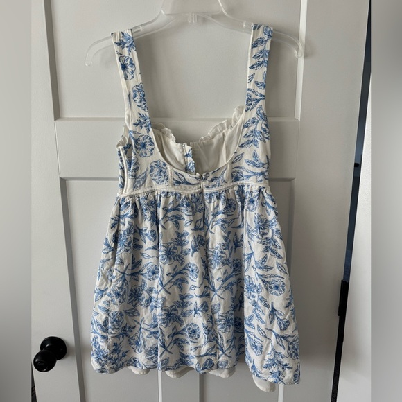For love and lemons Maisie Floral Blue and White mini Dress - Picture 9 of 13